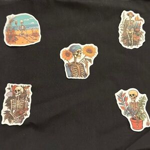 Floral skull stickers/decals.